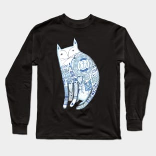 Cat with tatts, the amazing tattooed cat! Long Sleeve T-Shirt